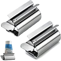 Ritte 2 Piezas Exprimidor Tube Pasta Dientes- Soporte para Asiento Pasta Dientes- Dispensador Pasta Dientes Giratoria…